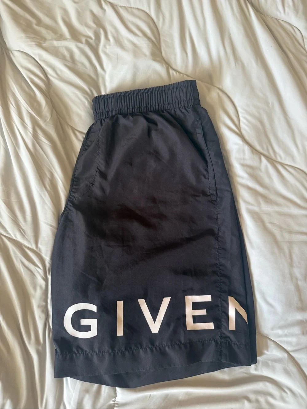 Givenchy Black Logo Swim Trunks